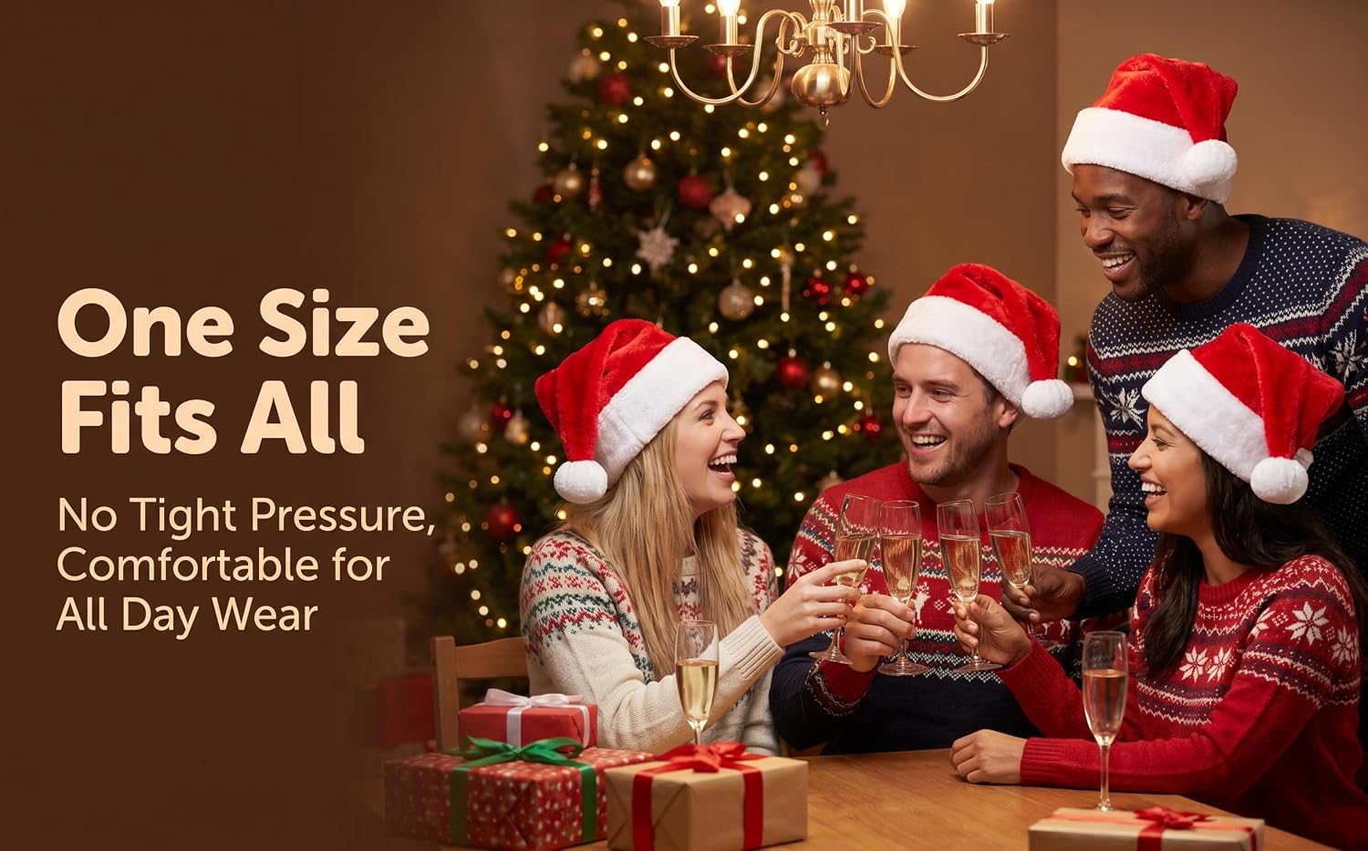 One Size Fits All No Tight Pressure, Comfortable for All Day Wear