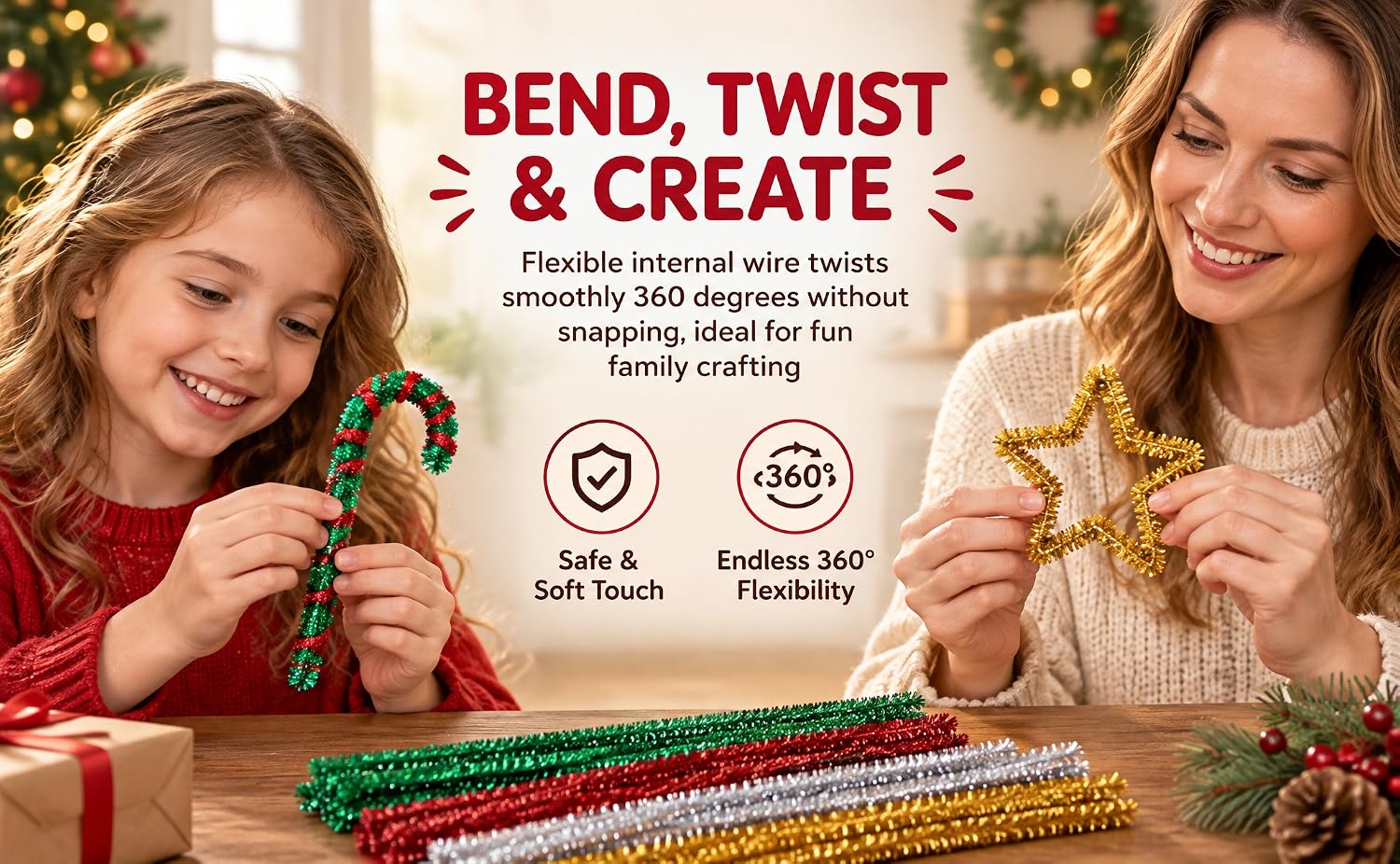Glitter Pipe Cleaner Craft Kit