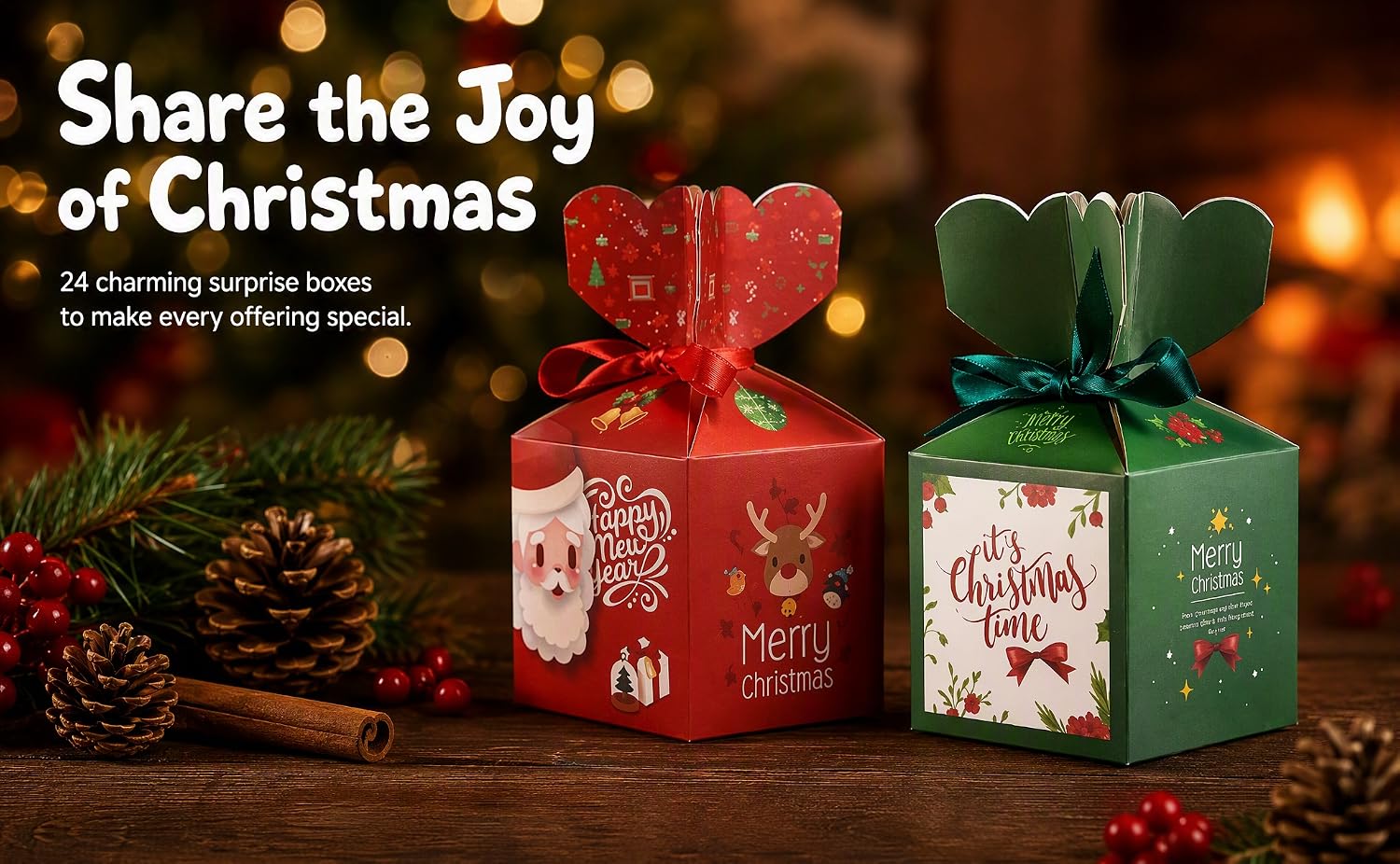 Christmas Candy Fruit Boxes