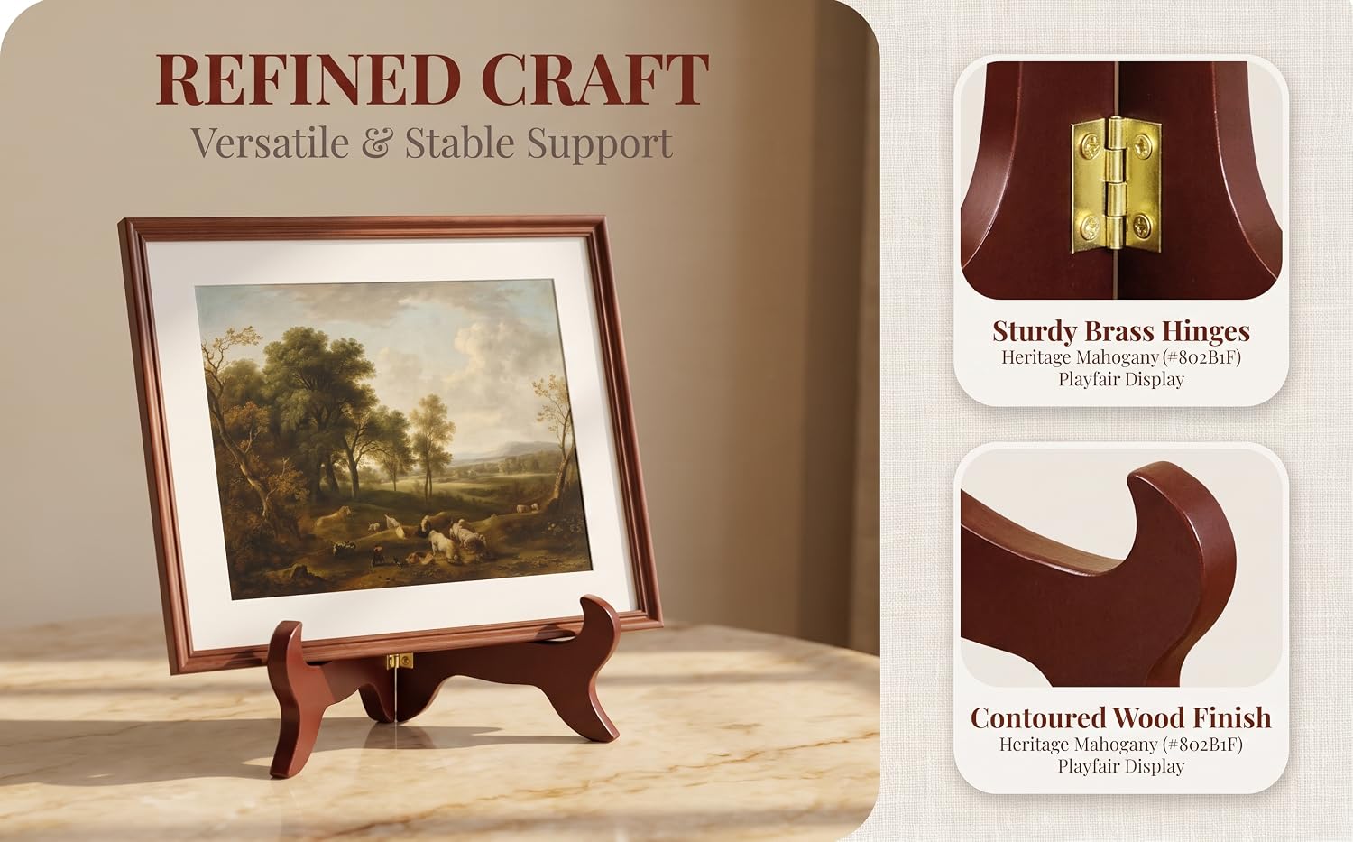 Brown Easels Plate Holders