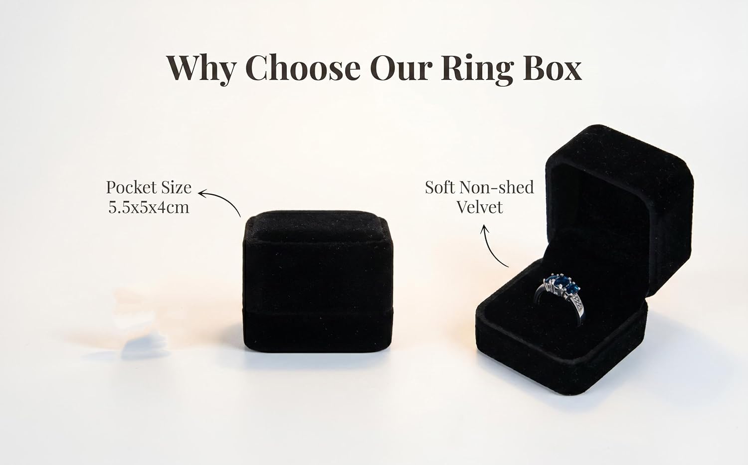 Velvet Ring Box black