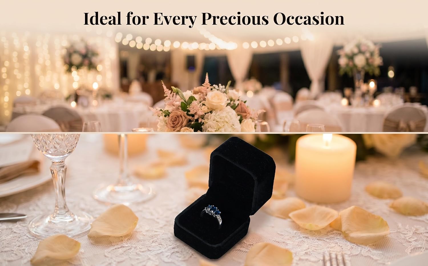 Velvet Ring Box black