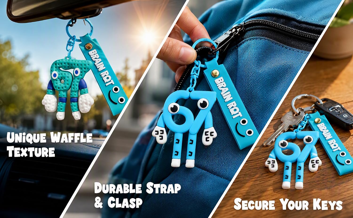 Six Seven Silicone Keychains