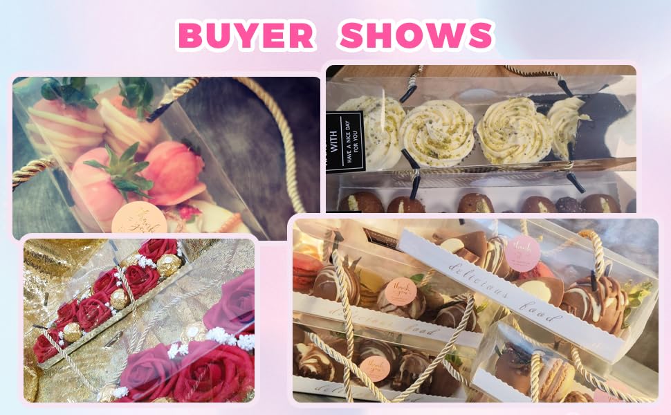 10 Pcs Transparent Cake Box