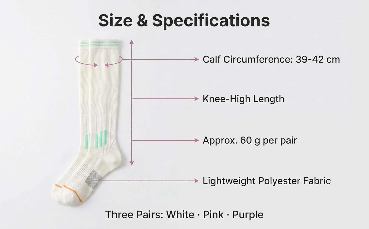 3 Pairs Compression Socks 