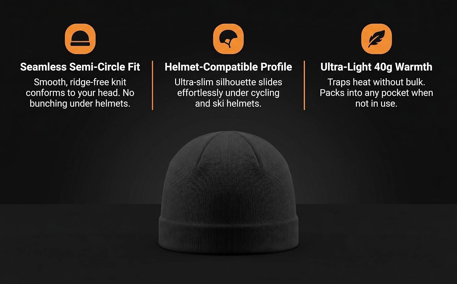 Outdoor Sports Sweat-Wicking Warm Half-Circle Knit Hat