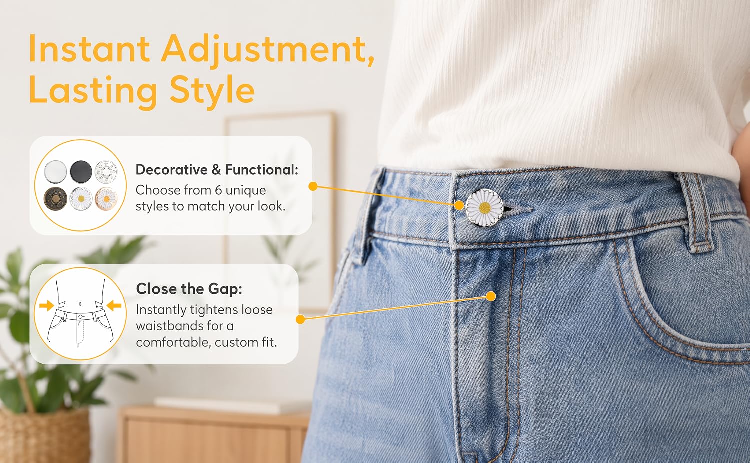 12 Pcs Jeans Button