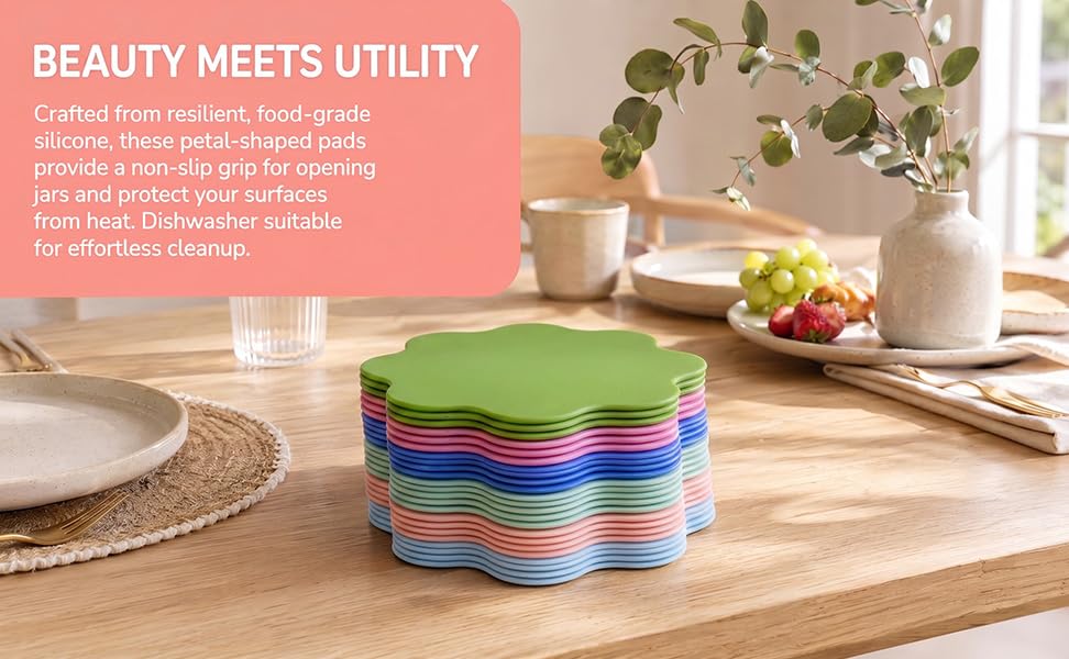 6 Pcs Silicone Jar Opener Pad 