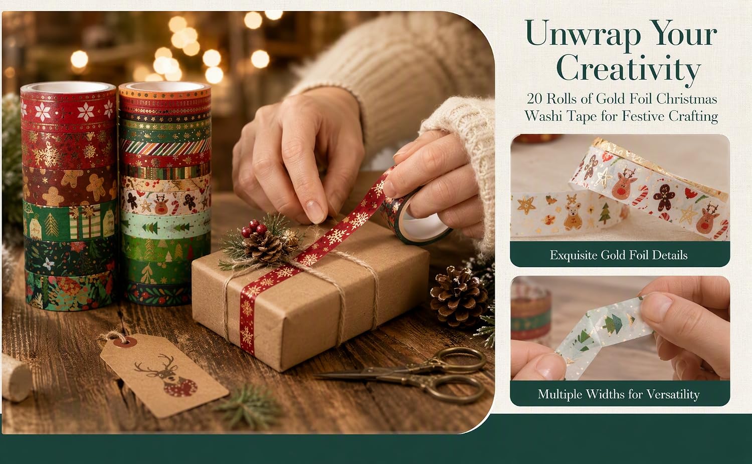 Christmas Foil and Paper Tape