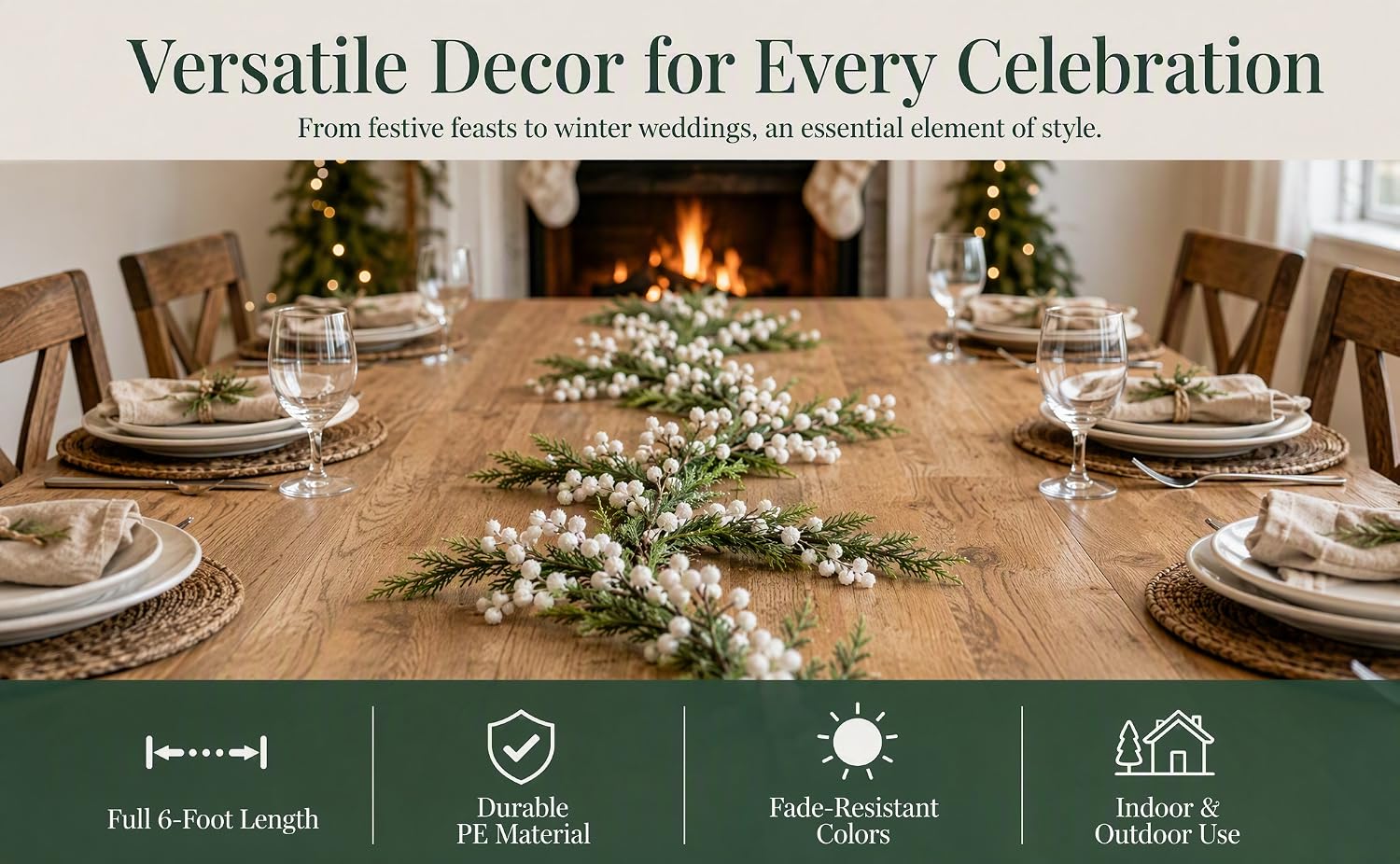 Christmas Snowflake Pine Branch Decoration Craft