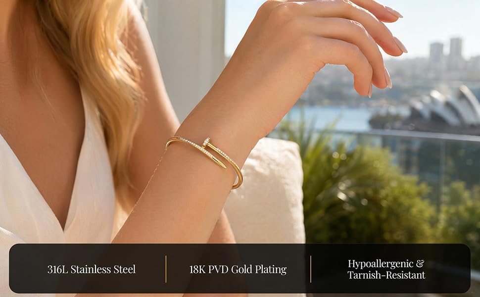 Stainless Steel Gold Bracelet