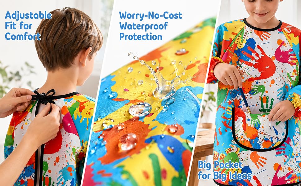 painting apron-style cover dress