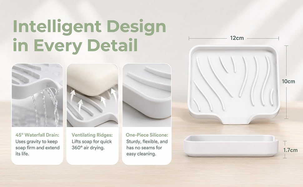 Silicone soap box drainage rack