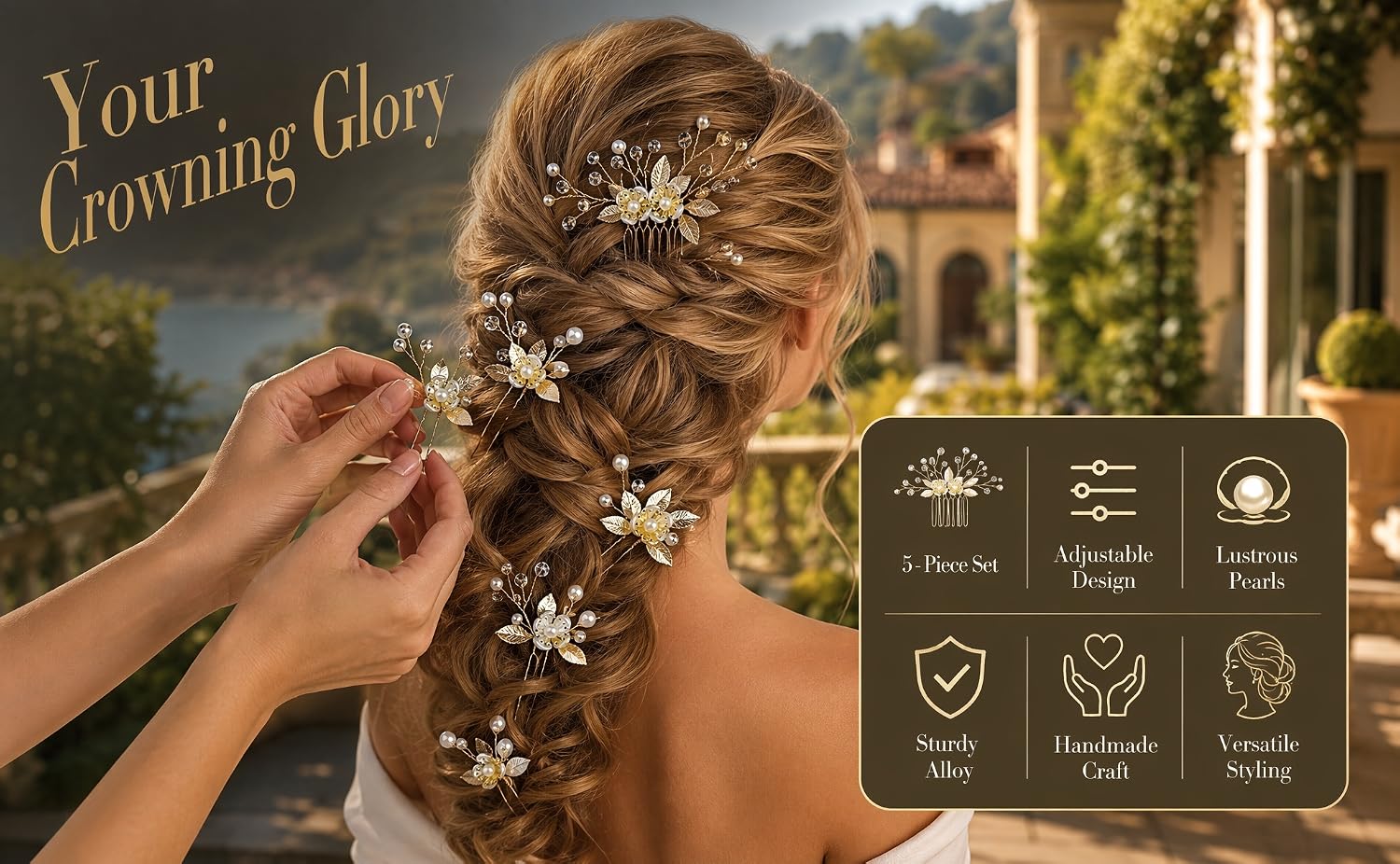 5-Piece All-In-One Hair Pin Set | Timeless Bridal Must-Have