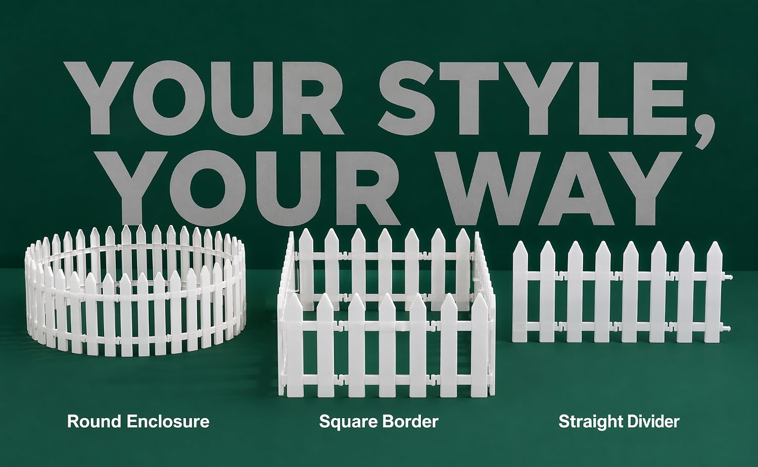 Plastic Picket Fence Garden