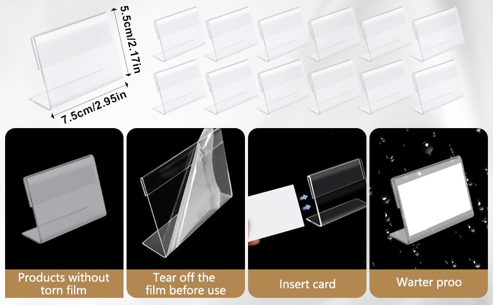 12 Pack Acrylic Sign Holder