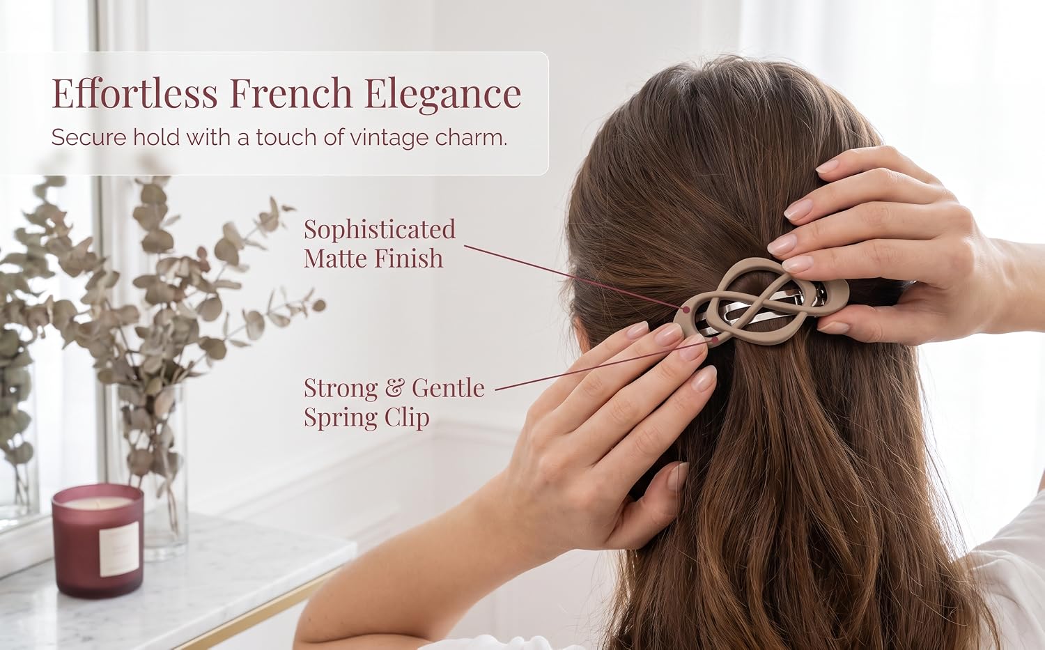 Lydia126 5 pieces of cross-strand spring hair clips