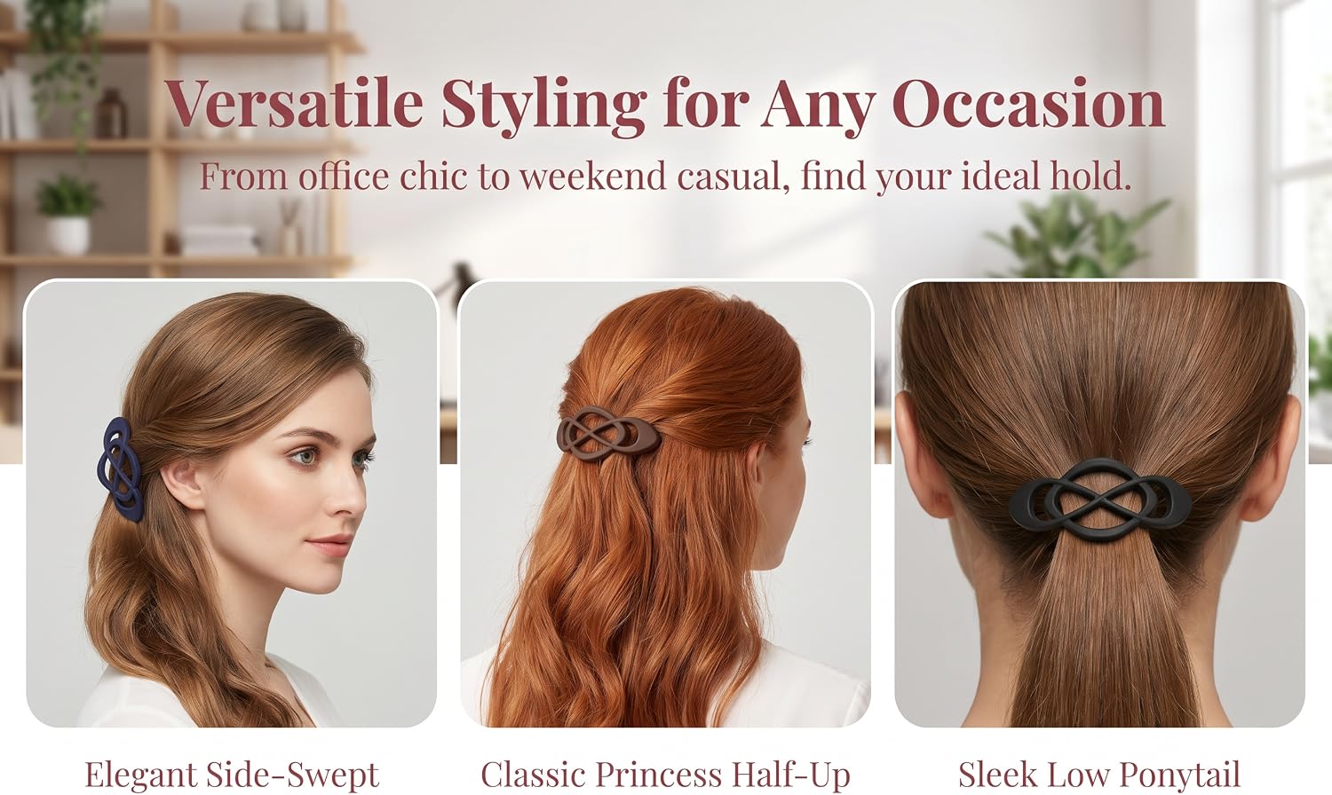 Lydia126 5 pieces of cross-strand spring hair clips