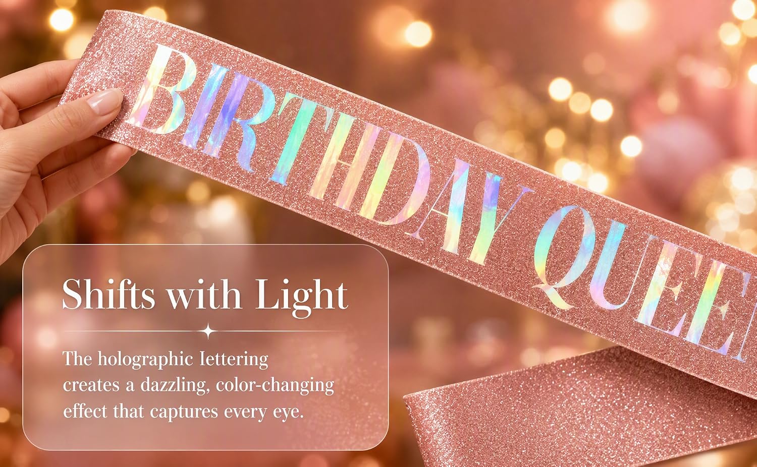 Rose Gold Birthday Queen Sash &amp;amp; Tiara Set for Women